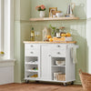 SoBuy KNL03-WN, Kitchen Trolley Cart, Kitchen Island Cabinet Cupboard Sideboard, White