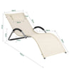 SoBuy OGS38-W, Outdoor Garden Beach Sun Lounger Recliner Sunlounger with Pillow, White