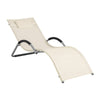 SoBuy OGS38-W, Outdoor Garden Beach Sun Lounger Recliner Sunlounger with Pillow, White