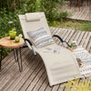 SoBuy OGS38-W, Outdoor Garden Beach Sun Lounger Recliner Sunlounger with Pillow, White