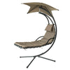 SoBuy OGS39-BR, Garden Patio Hammock Swing Hammock Swing Chair Sun Lounger, Brown