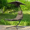 SoBuy OGS39-BR, Garden Patio Hammock Swing Hammock Swing Chair Sun Lounger, Brown