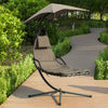 SoBuy OGS39-BR, Garden Patio Hammock Swing Hammock Swing Chair Sun Lounger, Brown