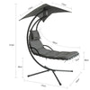 SoBuy OGS39-SG, Garden Patio Hammock Swing Hammock Swing Chair Sun Lounger, Grey