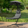 SoBuy OGS39-SG, Garden Patio Hammock Swing Hammock Swing Chair Sun Lounger, Grey