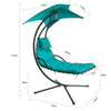 SoBuy OGS39-TB, Garden Patio Hammock Swing Hammock Swing Chair Sun Lounger, Blue