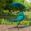 SoBuy OGS39-TB, Garden Patio Hammock Swing Hammock Swing Chair Sun Lounger, Blue