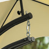 SoBuy OGS39-MI, Garden Patio Hammock Swing Hammock Swing Chair Sun Lounger, Beige