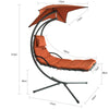 SoBuy OGS39-ZG, Garden Patio Hammock Swing Hammock Swing Chair Sun Lounger, Red