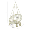 SoBuy OGS42-MI, Hammock Chair Indoor Outdoor Garden Patio Balcony Swing Chair, Beige