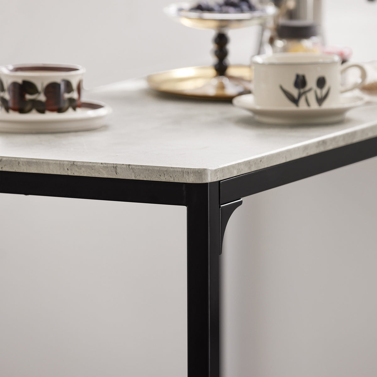 SoBuy OGT03-HG, Bar Set-1 Bar Table and 2 Stools, 3 Pieces Home Kitchen Breakfast Bar Set Furniture Dining Set, Grey