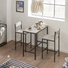 SoBuy OGT03-HG, Bar Set-1 Bar Table and 2 Stools, 3 Pieces Home Kitchen Breakfast Bar Set Furniture Dining Set, Grey