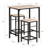 SoBuy OGT10-N, Bar Set-1 Bar Table and 2 Stools, Home Kitchen Breakfast Bar Set Furniture Dining Set, Wood