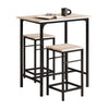 SoBuy OGT10-N, Bar Set-1 Bar Table and 2 Stools, Home Kitchen Breakfast Bar Set Furniture Dining Set, Wood