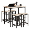 SoBuy OGT11-N, Bar Set-1 Bar Table and 4 Stools, 5 Pieces Home Kitchen Breakfast Bar Set Furniture Dining Set, Wood