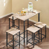 SoBuy OGT11-N, Bar Set-1 Bar Table and 4 Stools, 5 Pieces Home Kitchen Breakfast Bar Set Furniture Dining Set, Wood