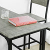 SoBuy OGT14-HG, Bar Set-1 Bar Table and 4 Stools, Home Kitchen Furniture Dining Set, Grey
