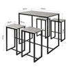 SoBuy OGT15-HG, Bar Set-1 Bar Table and 4 Stools, Home Kitchen Breakfast Bar Set Furniture Dining Set, Grey