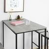 SoBuy OGT15-HG, Bar Set-1 Bar Table and 4 Stools, Home Kitchen Breakfast Bar Set Furniture Dining Set, Grey