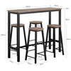 SoBuy OGT22-SCH, Bar Set- Bar Table and 4 Stools, Home Kitchen Furniture Dining Set, Black