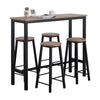 SoBuy OGT22-SCH, Bar Set- Bar Table and 4 Stools, Home Kitchen Furniture Dining Set, Black