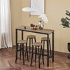 SoBuy OGT22-SCH, Bar Set- Bar Table and 4 Stools, Home Kitchen Furniture Dining Set, Black