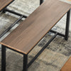 SoBuy OGT25-N, Dining Set - Dining Table and 2 Benches, Modern Industrial Design 3 Pieces Dining Room Furniture, Wood