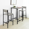 SoBuy OGT27-HG, Bar Set-1 Bar Table and 2 Stools, 3 Pieces Home Kitchen Breakfast Bar Set Furniture Dining Set, Grey