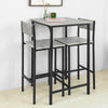 SoBuy OGT27-HG, Bar Set-1 Bar Table and 2 Stools, 3 Pieces Home Kitchen Breakfast Bar Set Furniture Dining Set, Grey
