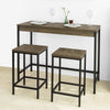 SoBuy OGT30-N, Bar Set-1 Bar Table and 2 Stools, 3 Pieces Home Kitchen Furniture Dining Set, Wood
