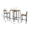 SoBuy OGT42-F, Home Kitchen Breakfast Bar Set Furniture Dining Set, Brown
