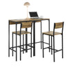 SoBuy OGT42-F, Home Kitchen Breakfast Bar Set Furniture Dining Set, Brown