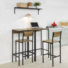 SoBuy OGT42-F, Home Kitchen Breakfast Bar Set Furniture Dining Set, Brown