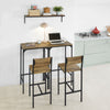 SoBuy OGT42-F, Home Kitchen Breakfast Bar Set Furniture Dining Set, Brown