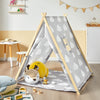 SoBuy OSS02-F01, Children Kids Play Tent Playhouse with Floor Mat, Brown