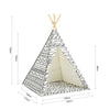 SoBuy OSS03-A03, Children Play Tent Playhouse Kids Teepee Tipi with Floor Mat, White