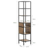 SoBuy STR06-N, 6 Tiers Bookcase Storage Display Shelving Unit Standing Shelf, Wood