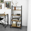 SoBuy STR09-PF, 4 Tiers Ladder Shelf Bookcase Storage Display Shelving Unit, Brown