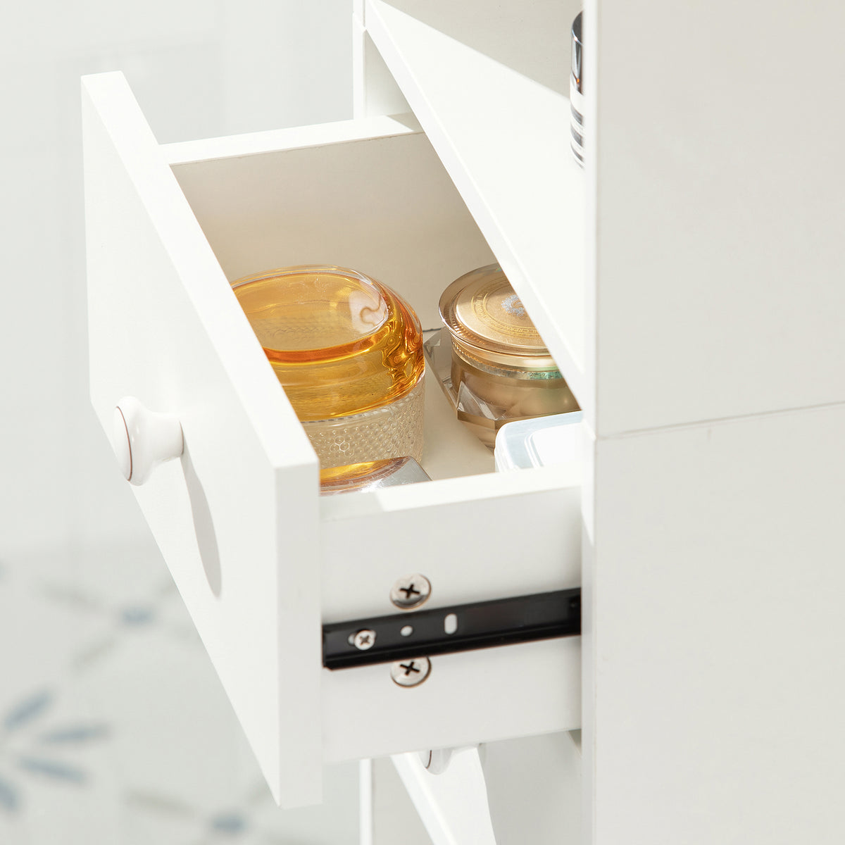 SoBuy STR10-W, Bathroom Tall Cabinet Bathroom Shelf Bathroom Storage Cabinet, White