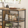 SoBuy SVW18-F, Serving Trolley Kitchen Trolley Cart Mobile Kitchen Shelf Kitchen Storage Trolley with 5 Shelves, Brown-clearance