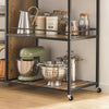 SoBuy SVW18-F, Serving Trolley Kitchen Trolley Cart Mobile Kitchen Shelf Kitchen Storage Trolley with 5 Shelves, Brown-clearance