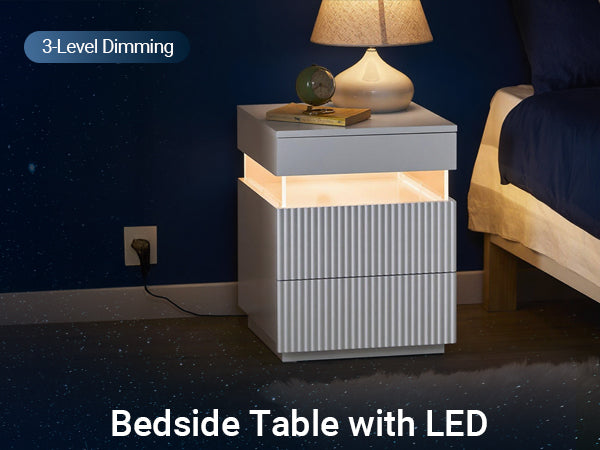 SoBuy LED Bedside Cabinet: Illuminate Your Space with Style and Function