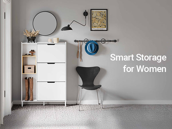 Slim but Smart: FSR209-WN Shoe Cabinet for Small Entryways