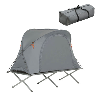 SoBuy OGS60-HG, 1 Person Camping Bed Foldable Camping Tent with Bed, Mattress, Sleeping Bag and Carrying Bag, Grey