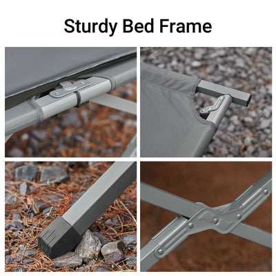SoBuy OGS60-HG, 1 Person Camping Bed Foldable Camping Tent with Bed, Mattress, Sleeping Bag and Carrying Bag, Grey