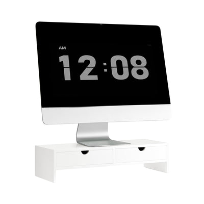 SoBuy BBF02-W, Monitor Stand Computer Screen Monitor Riser Desk Organizer, White