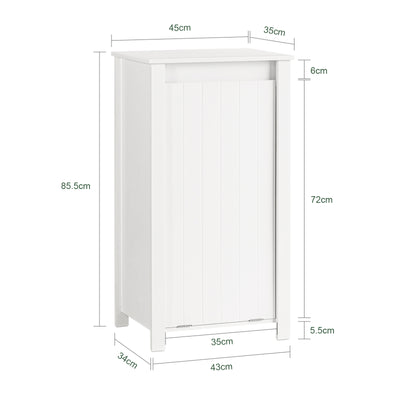 SoBuy BZR100-W laundry cabinet dimensions W45 x D35 x H85.5cm size guide