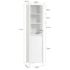 SoBuy BZR102-W, Bathroom Tall Cabinet Cupboard Bathroom Storage Cabinet with Laundry Basket