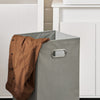 SoBuy BZR102-W, Bathroom Tall Cabinet Cupboard Bathroom Storage Cabinet with Laundry Basket