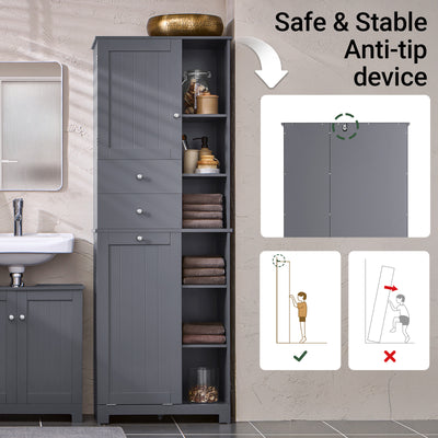 BZR104-DG anti-tip safety hardware and magnetic lock feature detail